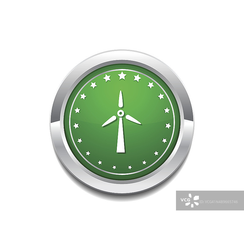 风车绿色矢量图标按钮图片素材
