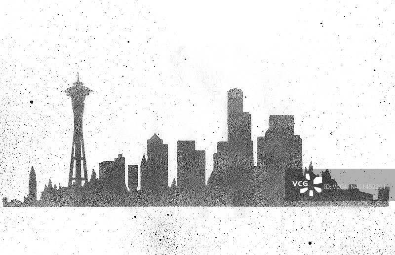 西雅图的轮廓模板图片素材