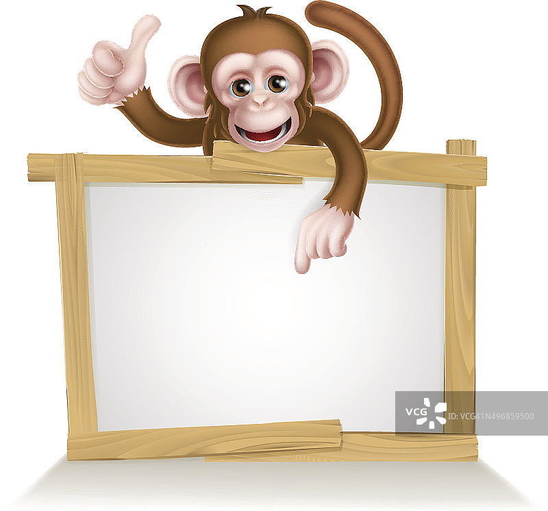 卡通猴子标志图片素材