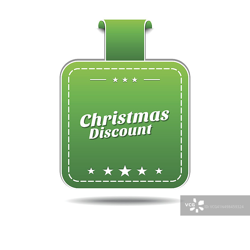 圣诞折扣绿色矢量图标设计图片素材
