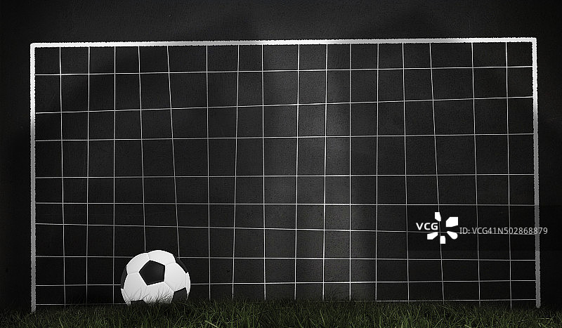 黑白足球的合成图像图片素材