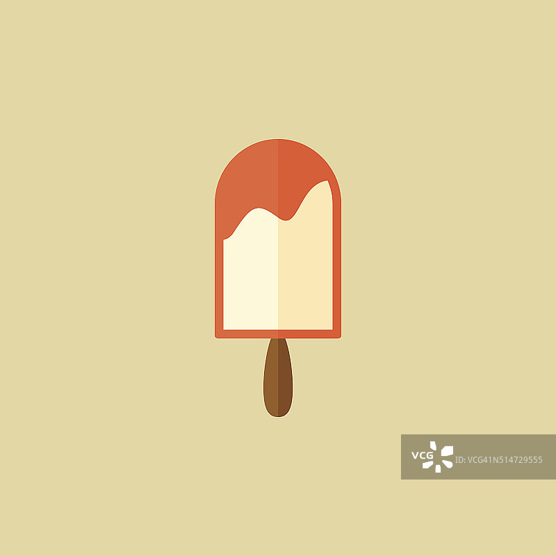 冰淇淋。食品平面图标图片素材