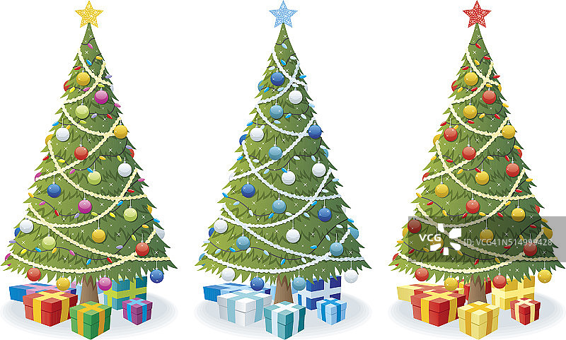 圣诞树及礼物图片素材