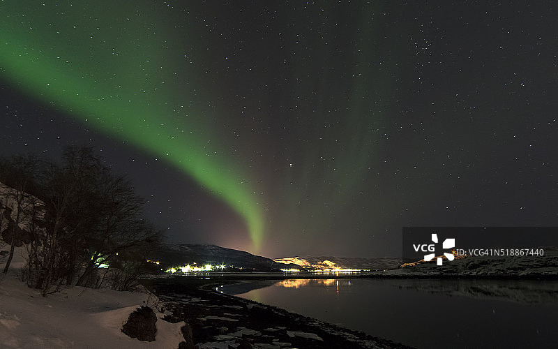 挪威阿尔塔的北极光图片素材