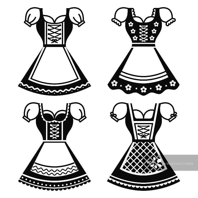 德国传统的奥地利连衣裙图片素材