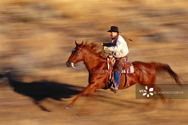 牛仔骑马图片素材