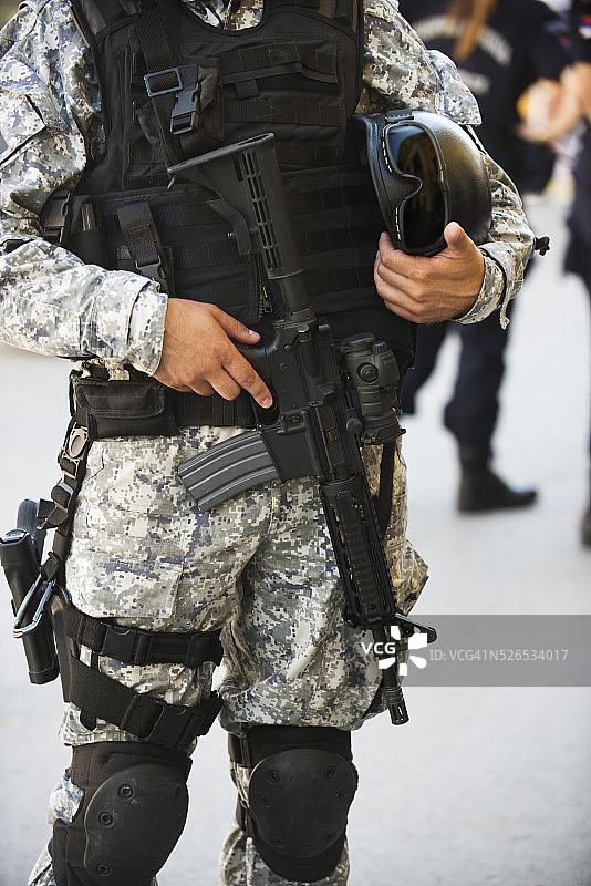 特种部队或警察部队的装备图片素材