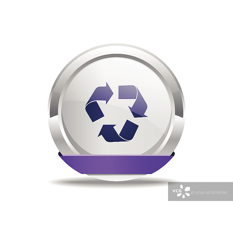 回收紫色矢量图标按钮图片素材