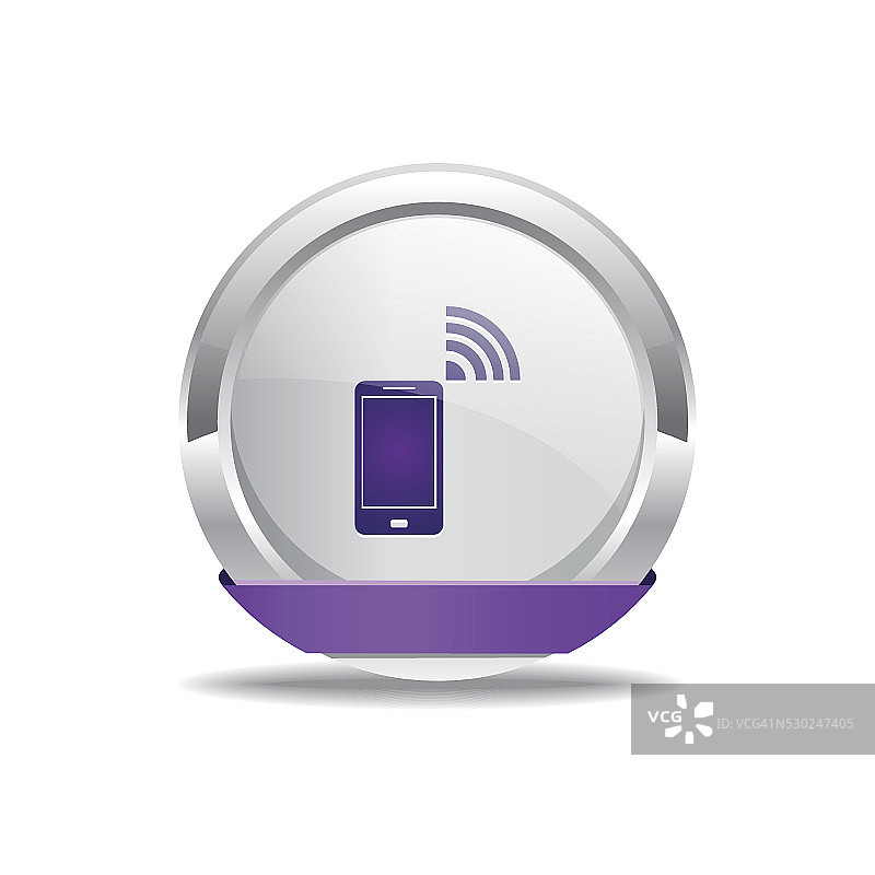 智能手机紫色矢量图标按钮图片素材