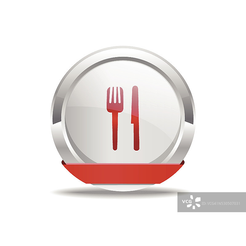 餐厅红色矢量图标按钮图片素材