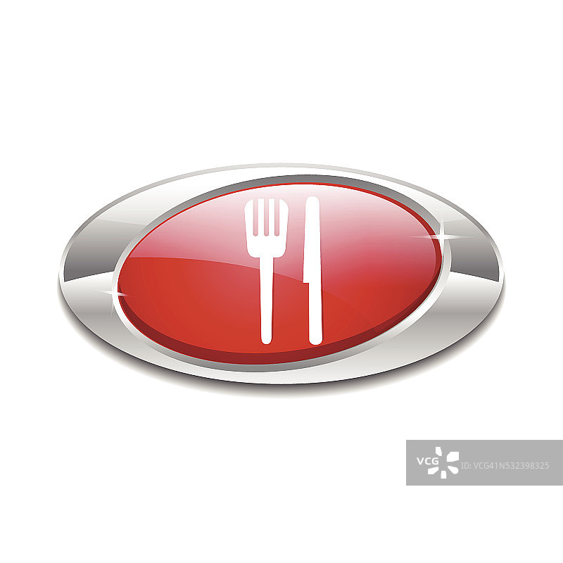 餐厅红色矢量图标按钮图片素材