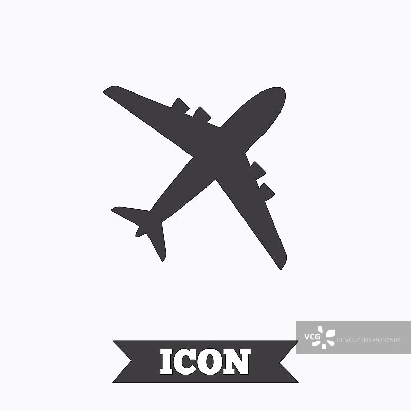 飞机的迹象。飞机的象征。旅行图标。图片素材