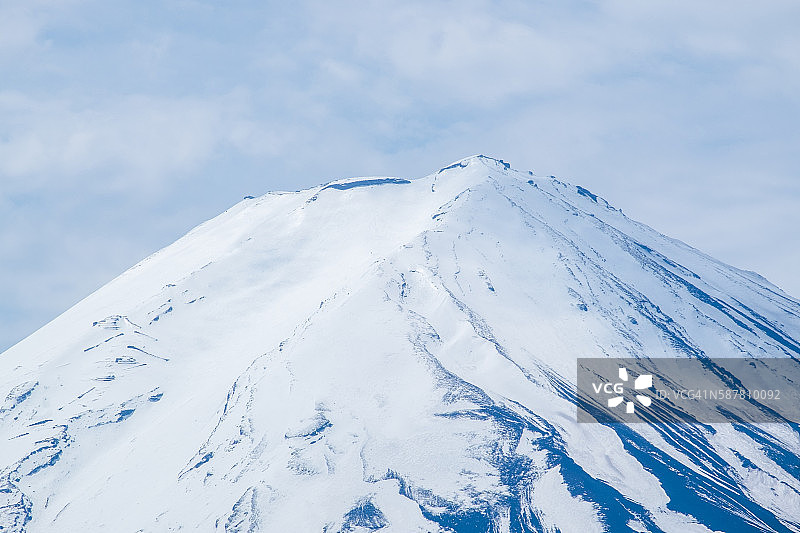 春天富士山的特写图片素材
