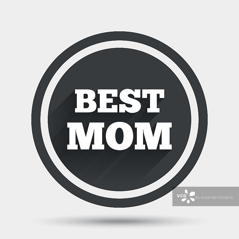 最好的妈妈标志图标。奖的象征。图片素材
