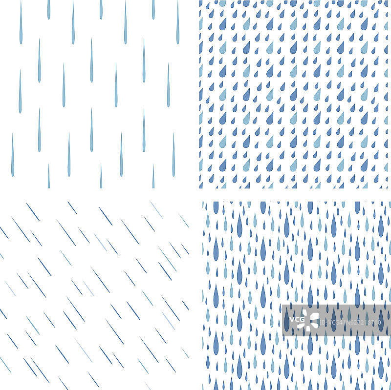 雨滴模式向量集图片素材