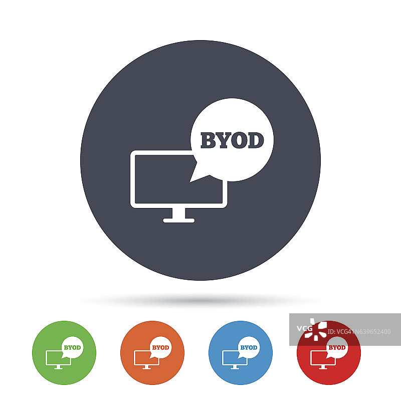 BYOD标志图标。带上自己的设备标志。图片素材