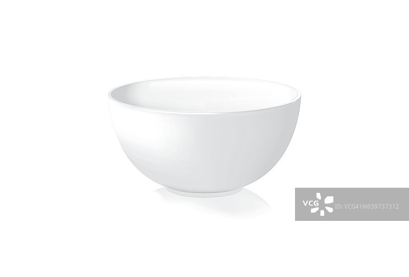 白色Bowl-Vector插图图片素材