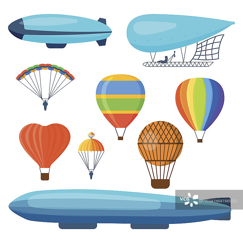 气球浮空器输运矢量集图片素材