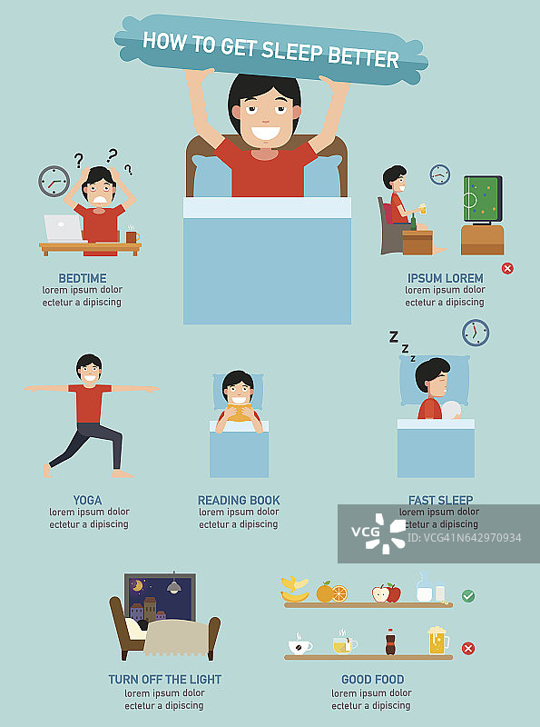 如何获得更好的睡眠信息图表图片素材