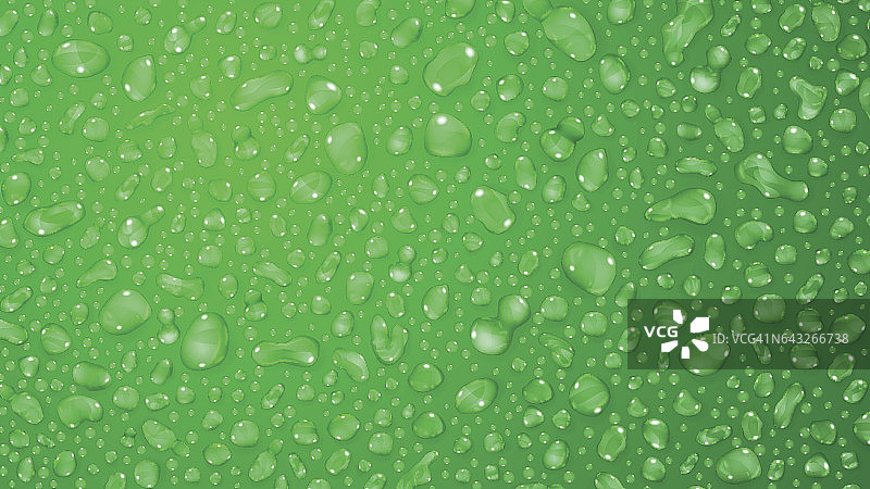 绿色背景的水滴图片素材