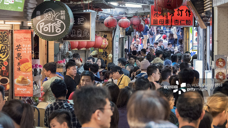 台湾市场人山人海图片素材