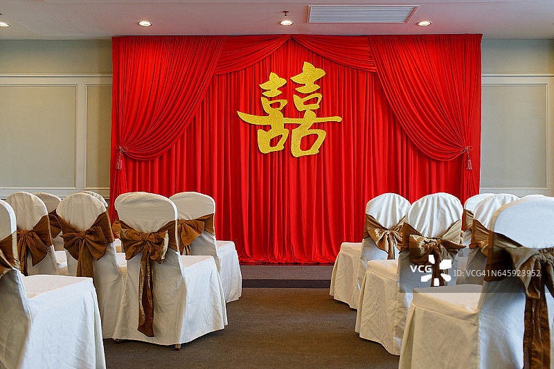 中国婚礼茶道大厅图片素材