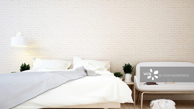 卧室和生活区砖墙图片素材