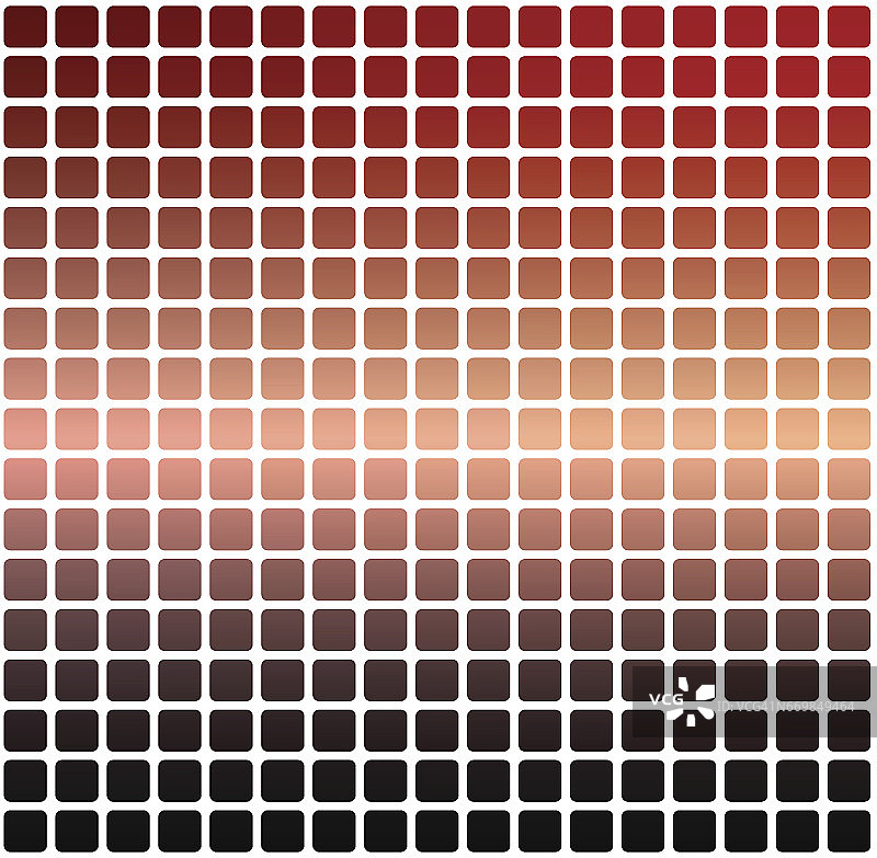 红色橙色紫色的圆形马赛克背景在白色的正方形图片素材