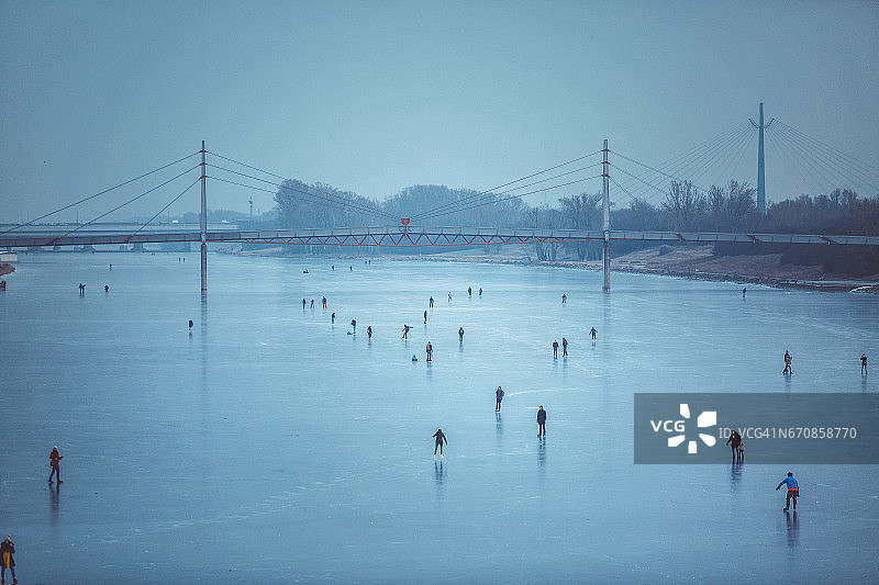 冷冻多瑙河,维也纳图片素材