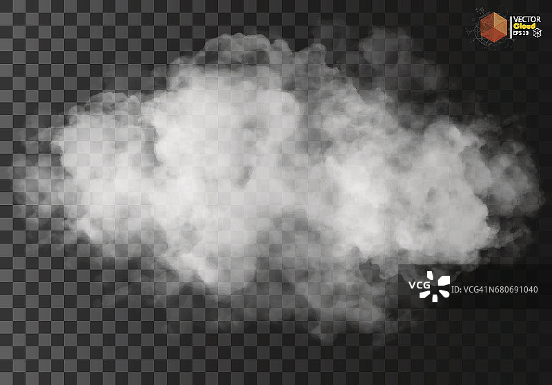 雾或烟隔离透明特效。图片素材