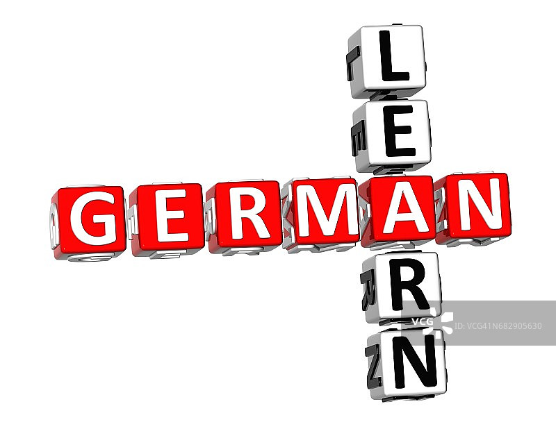 学习德语填字图片素材