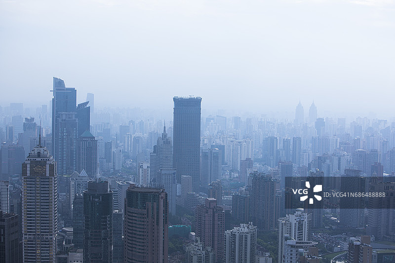 未来概念中的现代城市，上海图片素材