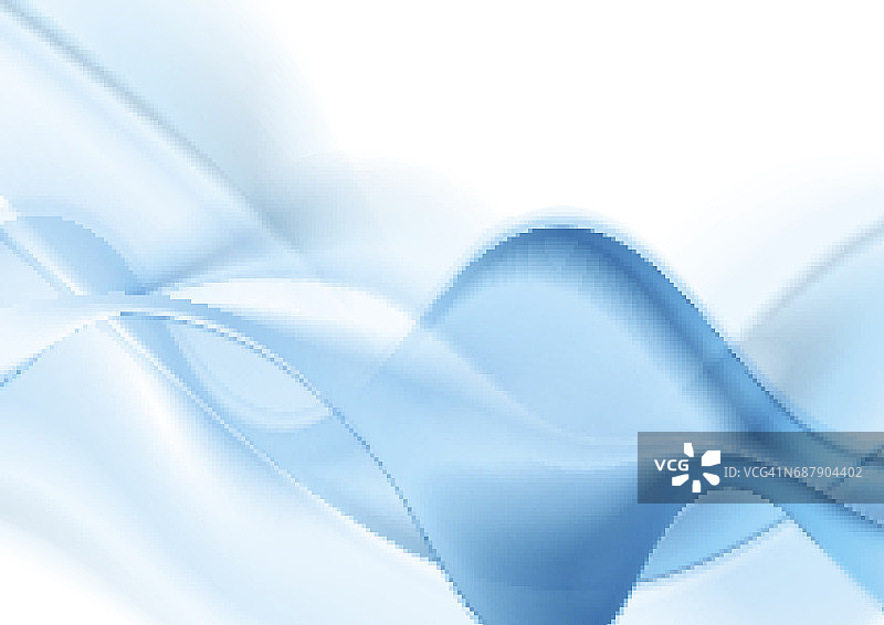 蓝色和白色抽象波浪背景图片素材
