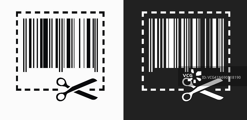 商店优惠券图标上的黑色和白色矢量背景图片素材