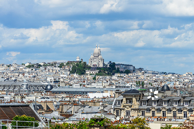 空中的巴黎城市景观图片素材