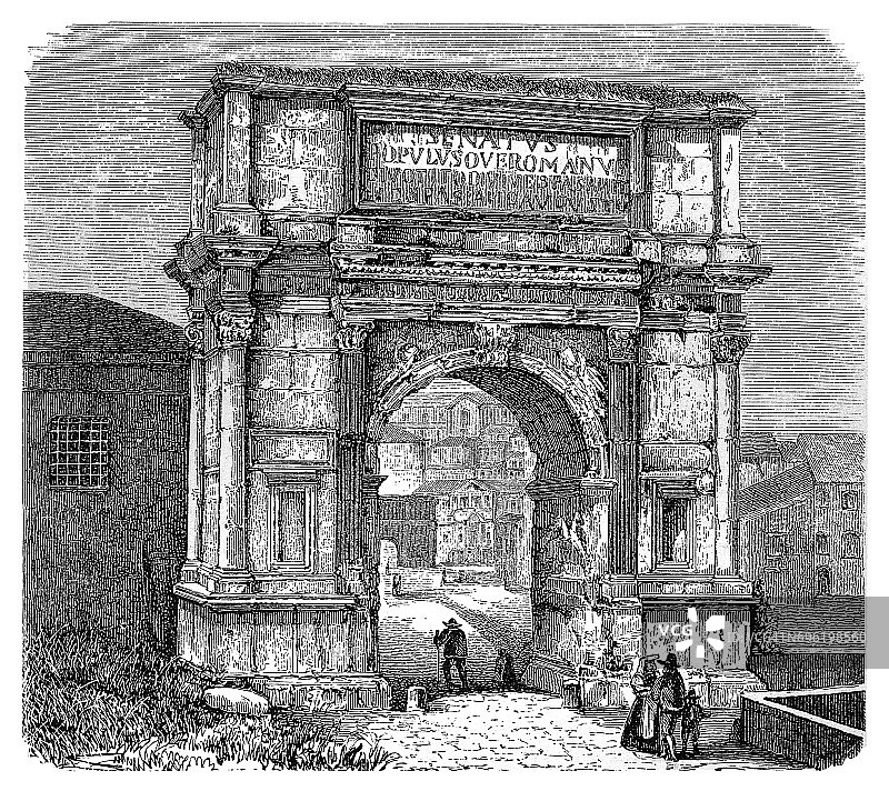 罗马提图斯拱门图片素材