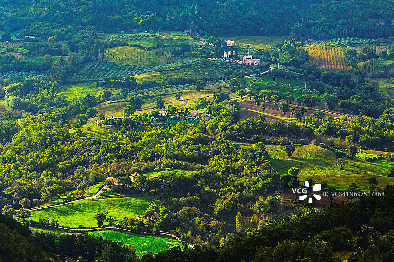 翁布里亚，意大利的绿色之心图片素材