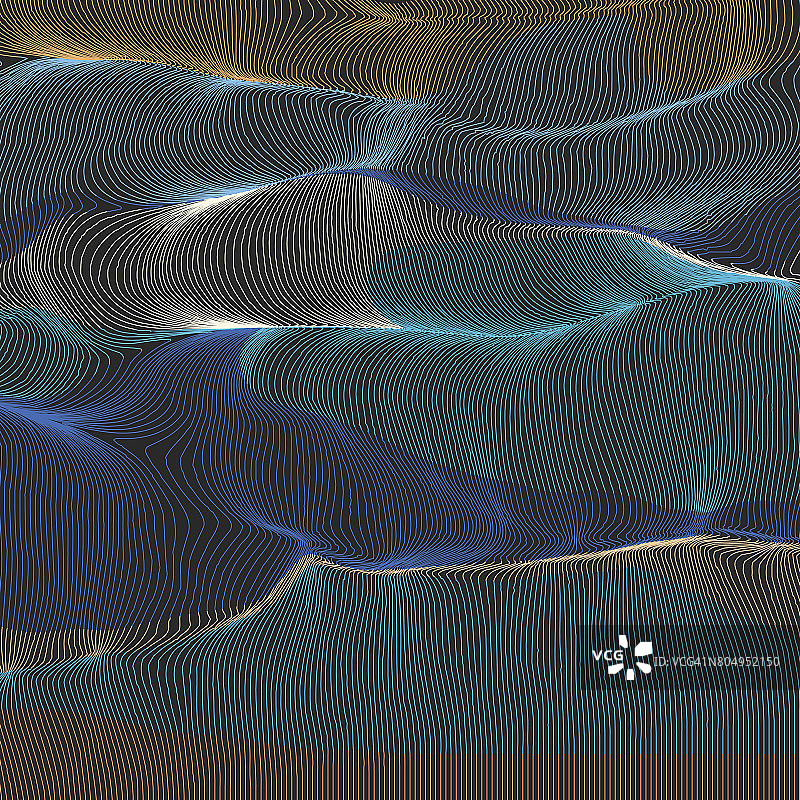 波浪抽象图形设计，矢量背景。图片素材