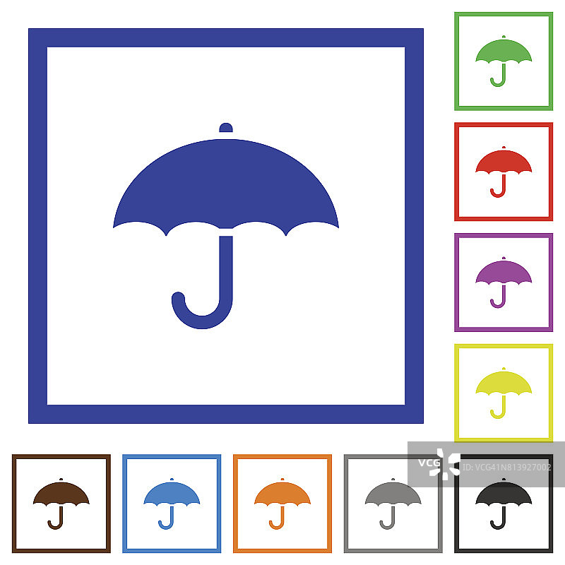 雨伞平框图标图片素材