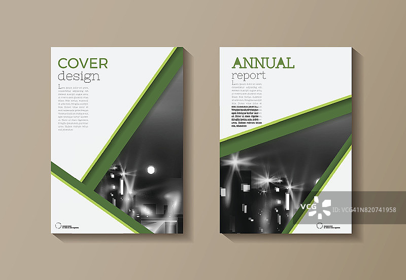 绿色现代封面书宣传册模板，设计，年度报告，杂志和传单布局矢量a4图片素材