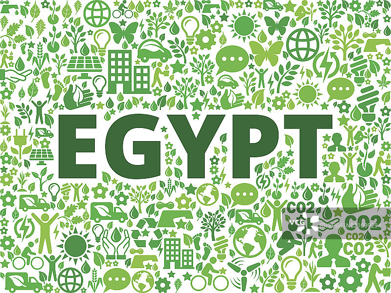 埃及环境保护矢量图标模式图片素材