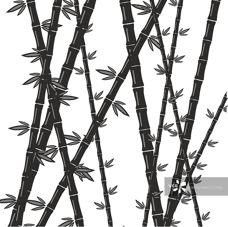 竹子在灰色图片素材