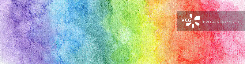 彩色彩虹水彩背景-抽象纹理图片素材