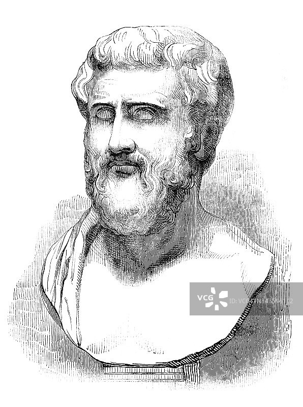 1840年希腊作家索福克勒斯的肖像图片素材