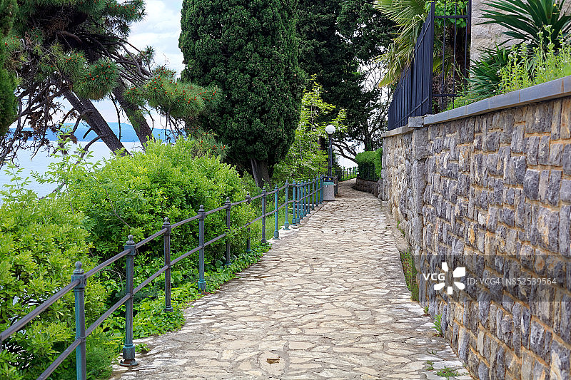 克罗地亚Opatija的Lungomare公路图片素材