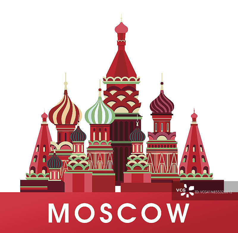 俄罗斯莫斯科的海报图片素材