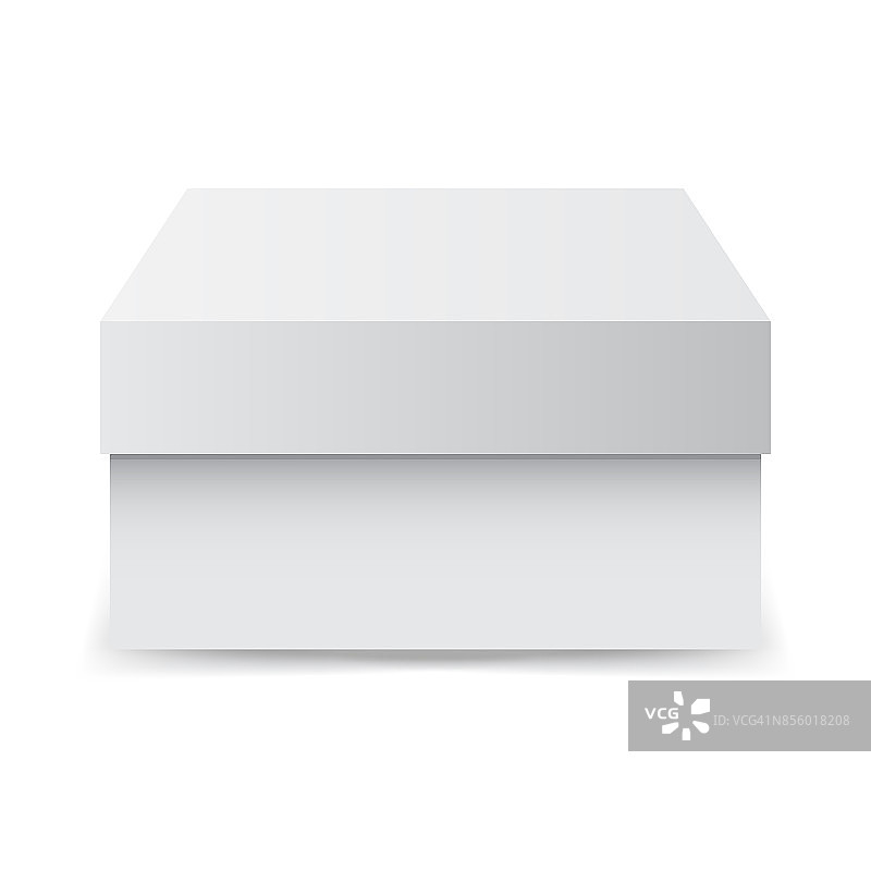 白色硬纸板箱。矢量插图孤立在白色背景。图片素材