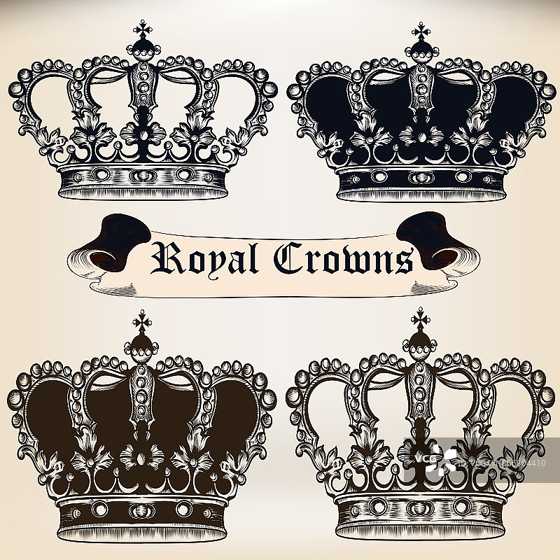 向量王的纹章王冠的设计收集图片素材