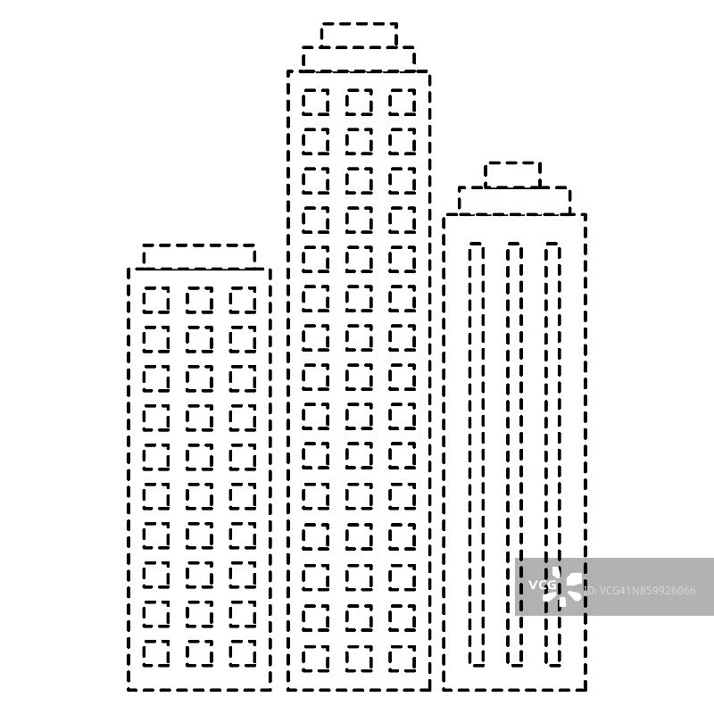 建筑城市景观孤立图标图片素材
