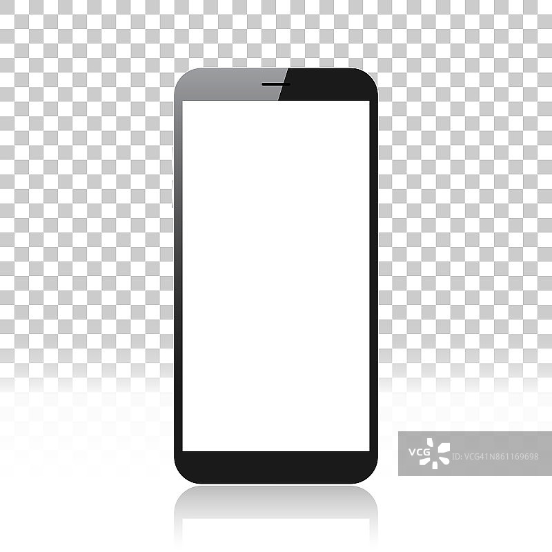 智能手机孤立的空白背景-手机模板图片素材